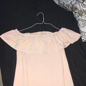 pale pink shirt dress